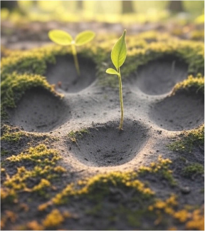 Small plant sprouting